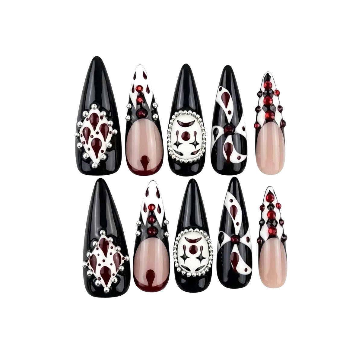 Halloween Clown Press-On Nails