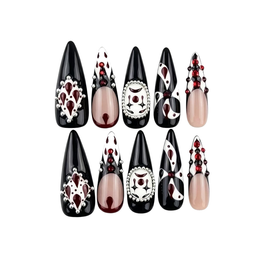 Halloween Clown Press-On Nails
